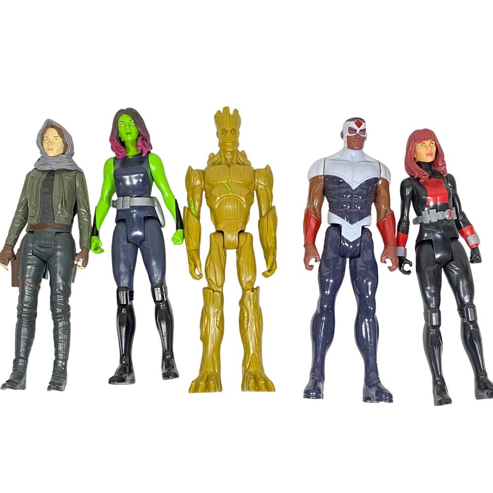 Hasbro Marvel Legends Guardians of the Galaxy Action Figure Lot 11" Groot Gamora